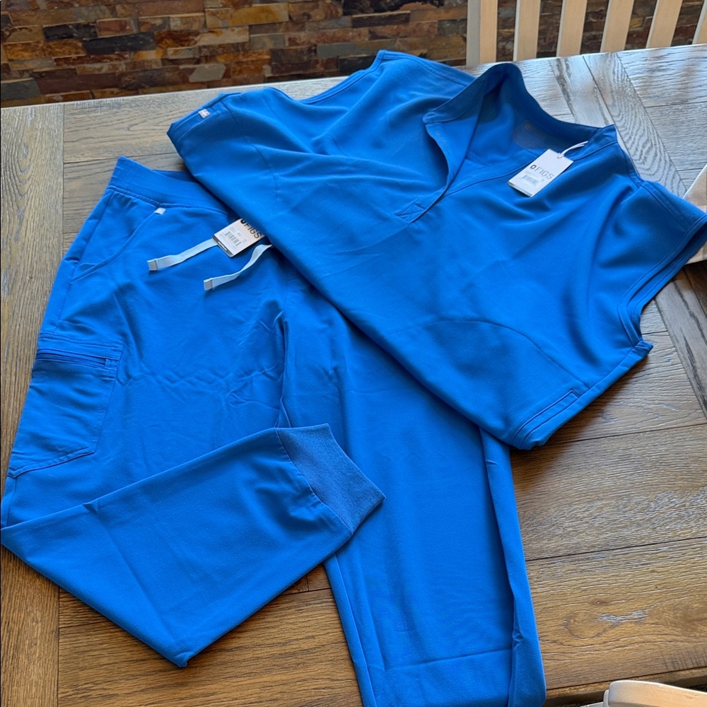 Royal blue FIGS Scrub Set